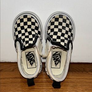 Vans Toddler Black and White Checkered Slip-On Sneakers